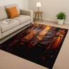 Classic Wood Grain Tree Growth Ring Brown Gray Living Room Non-Slip Area Rug Carpet For Bedroom Playroom Sofa,Home Decor Doormat