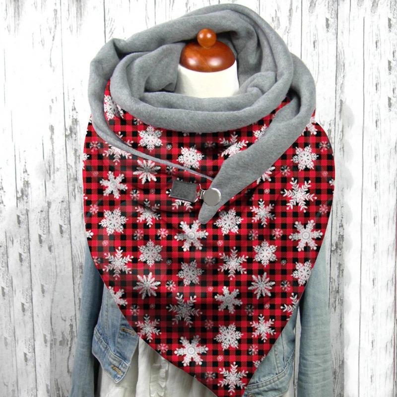 Halloween Fashion Simple Versatile Thickened Warm Shawl Christmas Printed Scarf Scarf