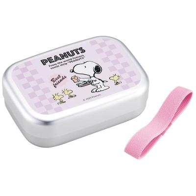 Skater Bento Lunch Belt Snoopy 80s Cafe Made In Box, 370ml, Aluminum, Insulated, Included, Kids', Design, Japan, ALB5NV-A