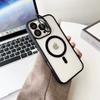 Luxury Transparent Phone Case For 16 15 14 13 12 11 Pro Max 17 Air For Magsafe Magnetic Lens Metal Stand Holder Cover