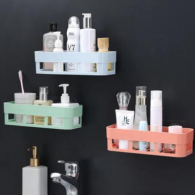 Bathroom Shelf Organizer Toilet Adhesive Shampoo Gel Storage Basket Decoration Bathroom Corner Shower Shelf Rack Accessories