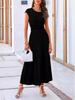 2025 Summer European-American Casual Knit Crop Top & High Waist Midi Skirt Set
