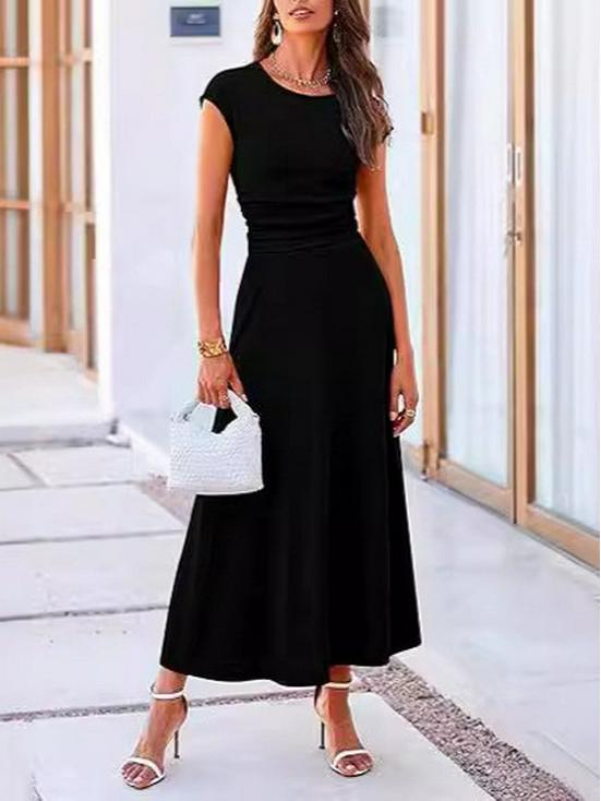 2025 Summer European-American Casual Knit Crop Top & High Waist Midi Skirt Set