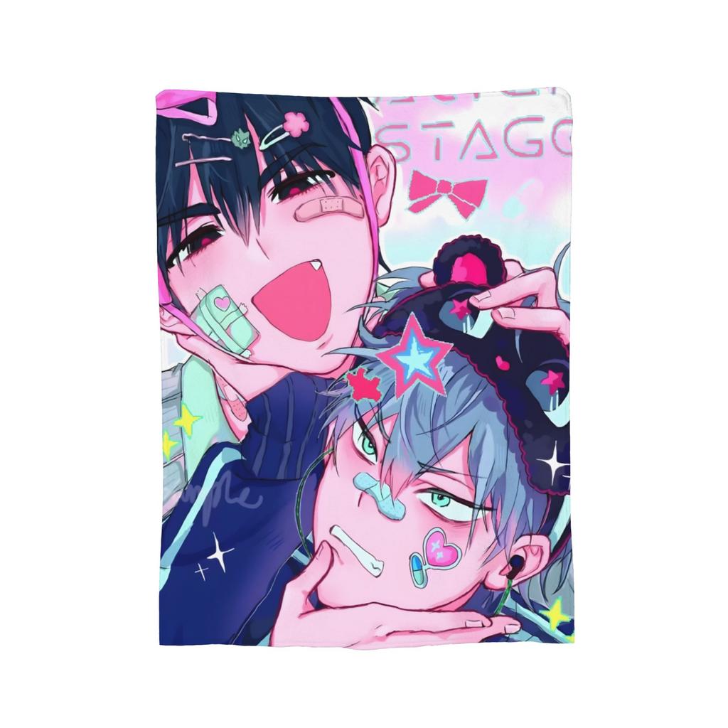 Alien Stage Anime Blankets Flannel  Winter   Multifunction Soft Throw Blankets for Home Bedroom Bedspreads