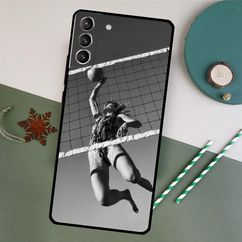 Play Volleyball Ball Phone Case For Samsung Galaxy S25 S20 S21 S22 S23 S24 S26 Ultra S10 Plus S25 FE Back Cover