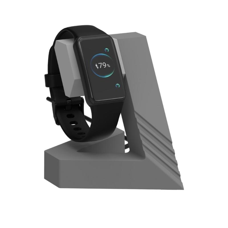 

Travel Friendly Watch Charging Stand Holder With Secure Connection Cable Management Sleek Appearance For Multiple Models светло-серый