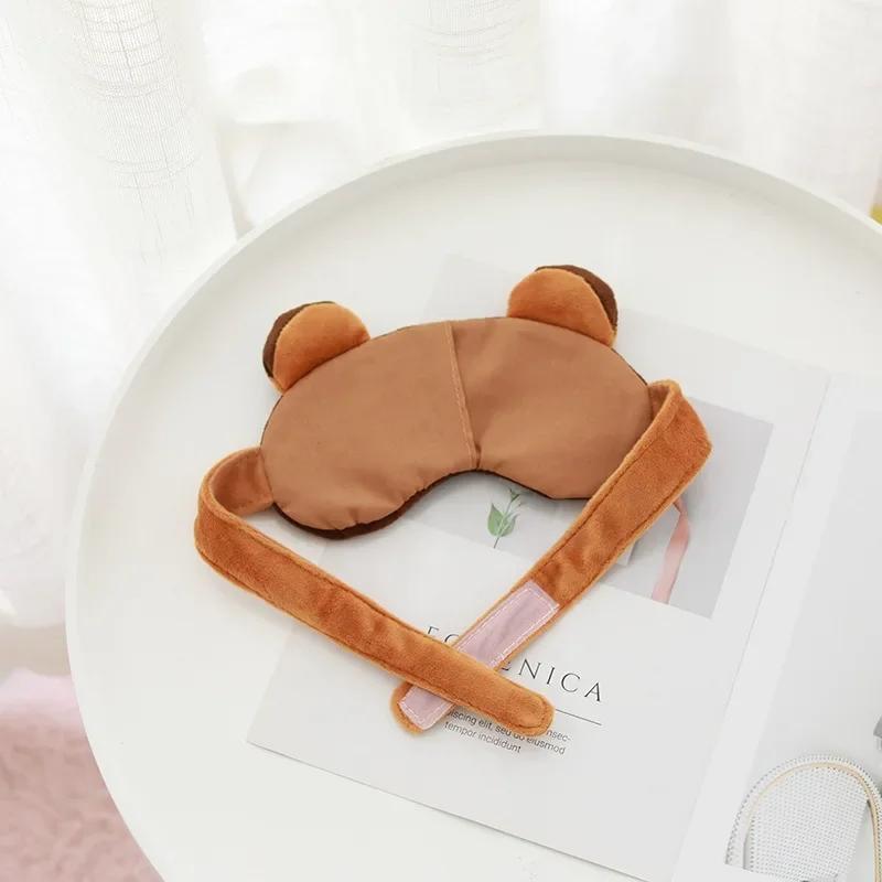 Animal Crossing Sleep Mask Eyeshade Model Tom Nook Timmy Tommy Cosplay Eyepatch Cute Cartoon Travel Blindfold Plushes Eye Cover