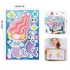 8Pcs Mermaid Face-Changing Stickers Cute Cartoon Designs Waterproof Stickers For Teen Girls' Parties Handmade Diy Birthday Gifts
