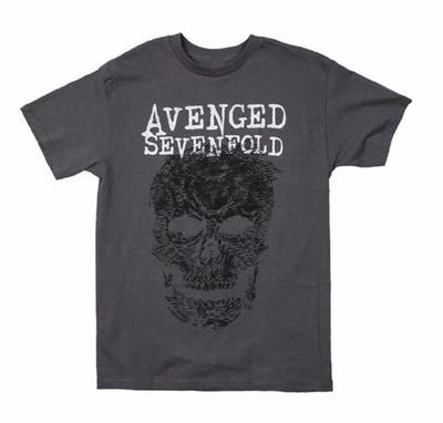 AVENGED SEVENFOLD Cd Lgo GREY SKULL Official SHIRT LRG New Nightmare Hail King
