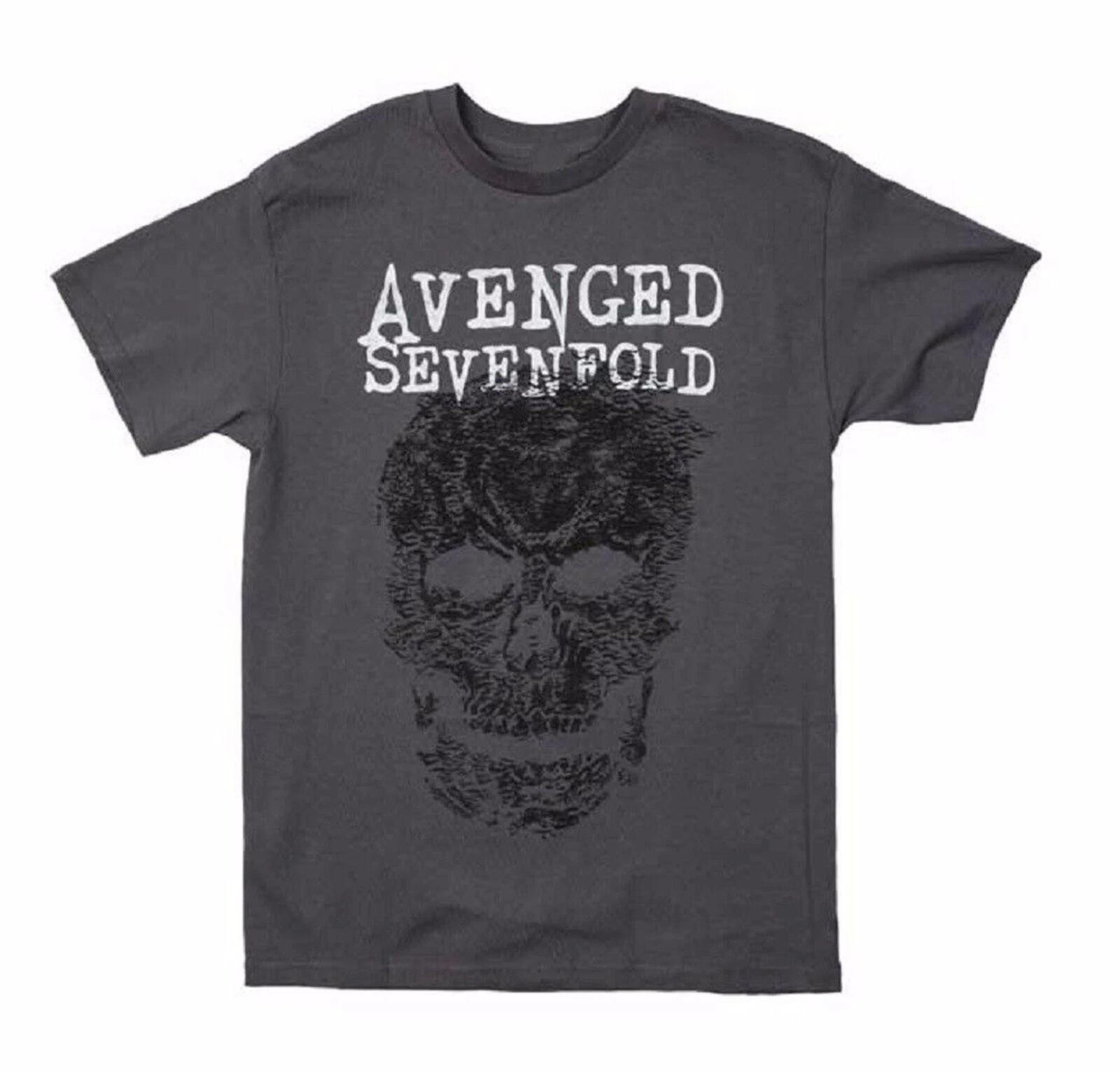AVENGED SEVENFOLD cd lgo GREY SKULL Official SHIRT LRG New nightmare hail king L