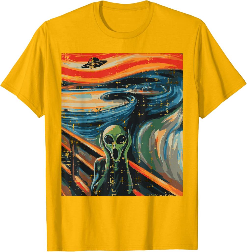 Parodie na Vetřelce Výkřik UFO Umění Grafické Tričko Pánské Dámské Unisex Bavlna Ležérní Tričko