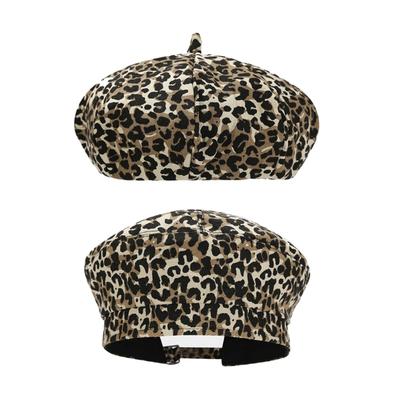Girls 2000s Leopards Print Hat Painter Hat Artist Hat Gift for Halloween Skull Hat for Streetwear