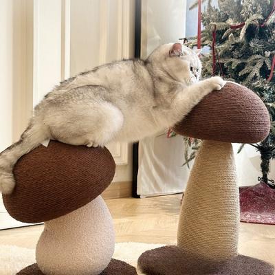 Shiitake Mushroom Sword Hemp Rope Cat Scratch Board Cat Scratch Post Wear-resistant Non-crumb Mushroom Vertical Claw Grinding Cat Supplies Toys