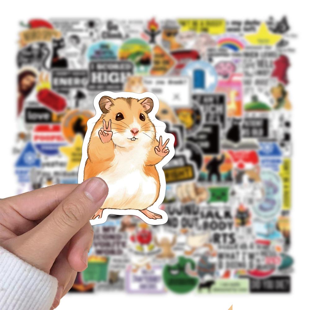 100PCS Prank Meme Stickers Cartoon Scrapbooking Coffee DIY Skateboard Luggage Laptop Graffiti Waterproof Phone Decals