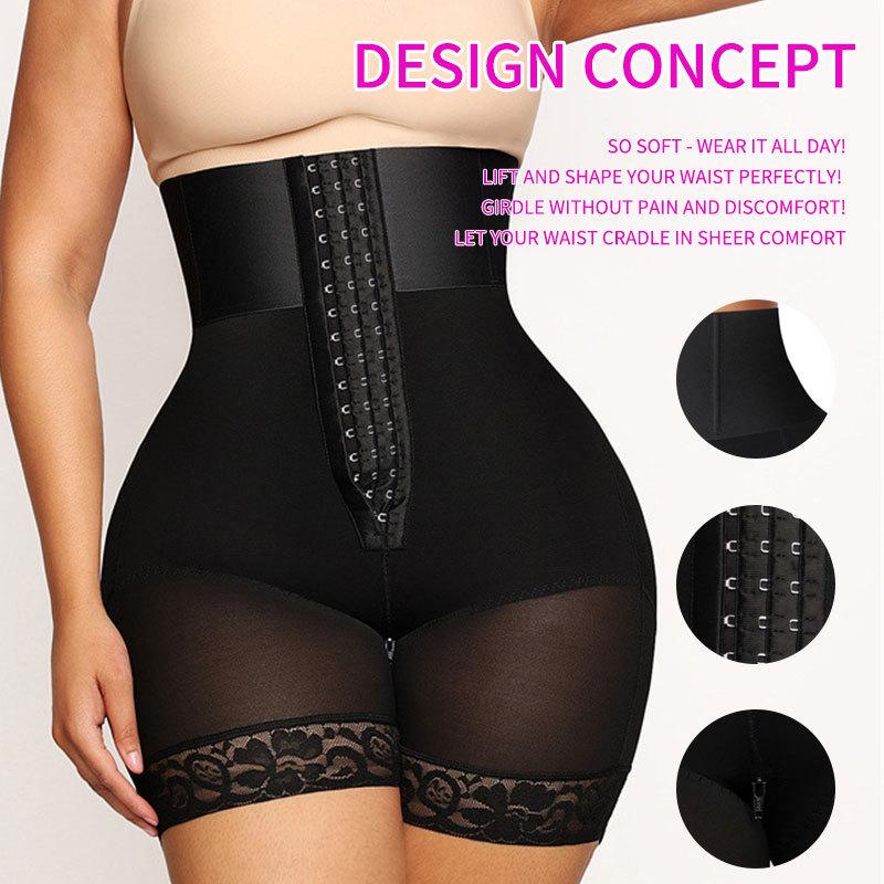 Plus Size High Waist Tummy Control Pants with Hip Pad & Butt Lift - Seamless Waist Trainer for Enhanced Curves