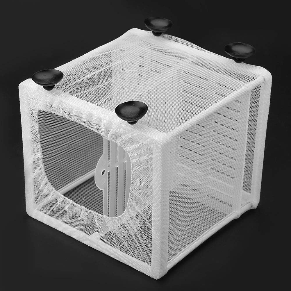 Fish Breeding Incubator, Fish Tank Breeder Net Multifunctional Isolation Mesh Box Fish Breeding Net Aquarium Fish Tank Incubator Breeder with Suction