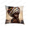 Cute Afro Princess With Cat Dog Print Cushion Covers African Girls Pillowcase Home Decor Seat Sofa Car Office Throw Pillow Cover