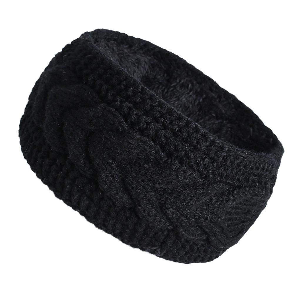 Wide Headbands Fleece Hair Accessories Women Cable Knitted Warm Turban Headwrap Thick Chunky Ear Warmer Crochet Hairbands Bandanas Hair Accessories