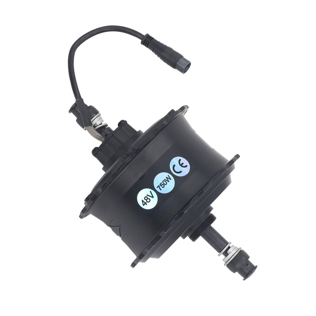 48V 750W Electric Bike Brushless Toothed Hub Motor Aluminum Alloy Rear Drive Hub Motor IP65 Waterproof for Modification Accessory