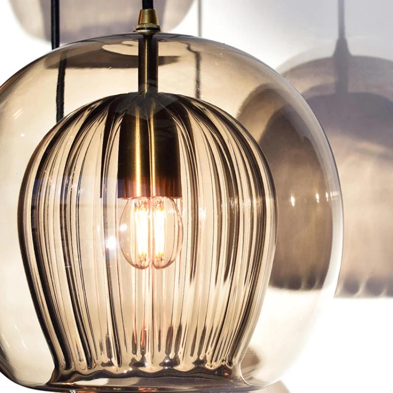 Modern Glass Kitchen Pendant Lamp Restaurant Bedroom Bedside Hanging Light Fixture Counter Bar Indoor Lighting Luminare