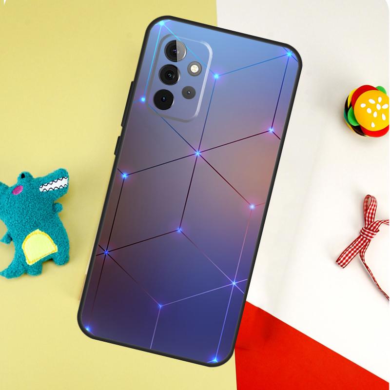 Lines Point Light For Samsung Galaxy A05 A06 A16 A54 A34 A14 A55 A35 A15 A53 A33 A13 A22 A32 A52 Phone Case