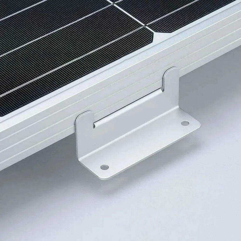 Aluminum Solar Panel Z-Bracket Mounting Kit - Roof-Style for Vehicles (Car/Boat/RV/Yacht)
