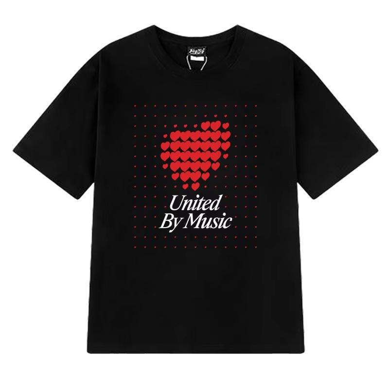 

Switzerland 2026 New Eurovision Song United By Music Printed T Shirt Unisex Fashion Y2k Short Sleeve Tshirts Unisex Cotton Tops S