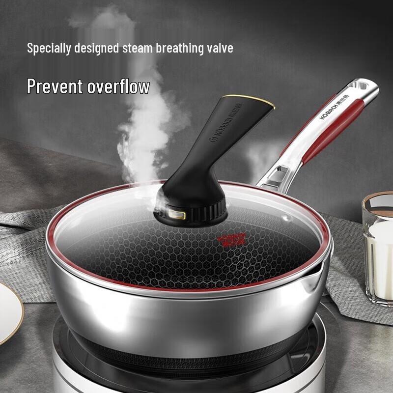 Kombach 28cm 316L Stainless Steel Non-stick Wok 28cm