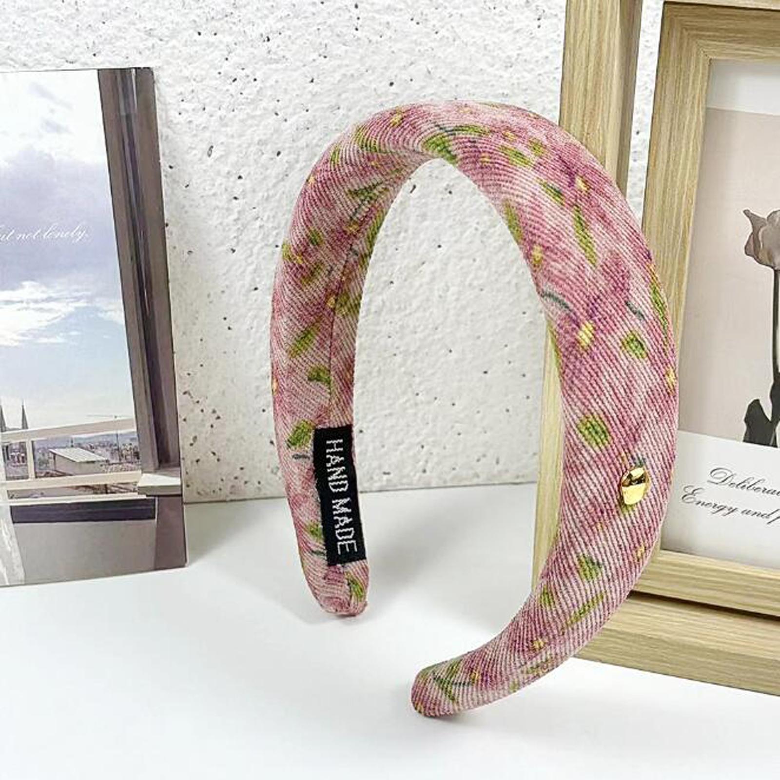 

PROLY Новая Модная Повязка На Голову Для Женщин Широкая Боковая Цветочная Губчатая Повязка Для Волос Осень Путешествия Умывание Лица Аксессуары Для Волос Тюрбан