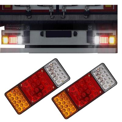 2 Pieces 12V LED Truck Trailer Tail Lights Rear Lamp 44 LED for Isuzu Elf NPR NKR NHR NRR FSR FRR GMC W Series