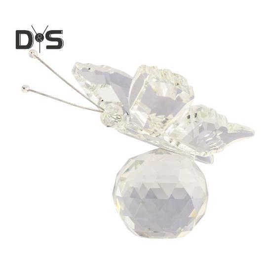 

Искусственная хрустальная бабочка, украшение для рабочего стола, сверкающая бабочка на шаре, коллекционная призматическая бабочка, фигурка для книжного шкафа, полки белый