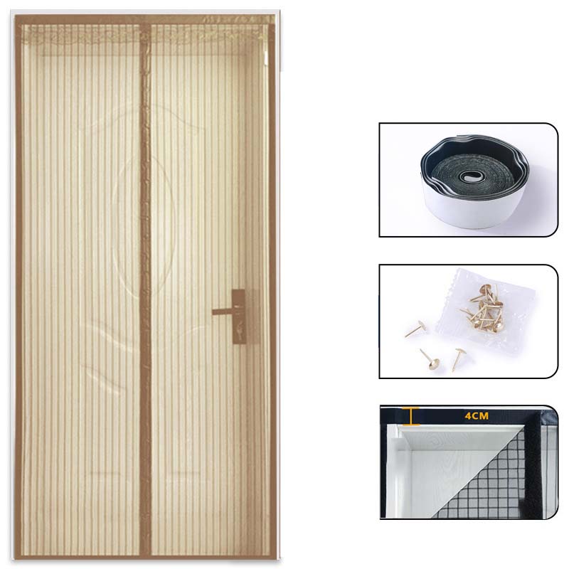 Anti Mosquito Door Curtain Invisible Ventilate Door Screen No Punching Magnetic Automatic Closing Anti Fly Bug Insect Screen Summer Insect Curtain Net