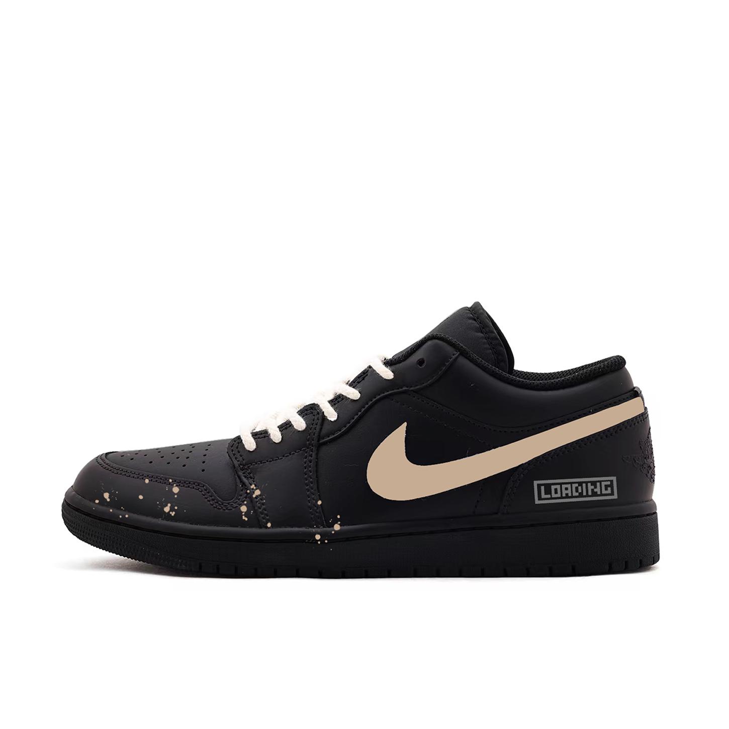 

Jordan Air Jordan 1 Cushioning Slip Resistant Abrasion Resistant Low top Vintage Basketball Shoes Unisex Black White 553558-093(Team59-) 45