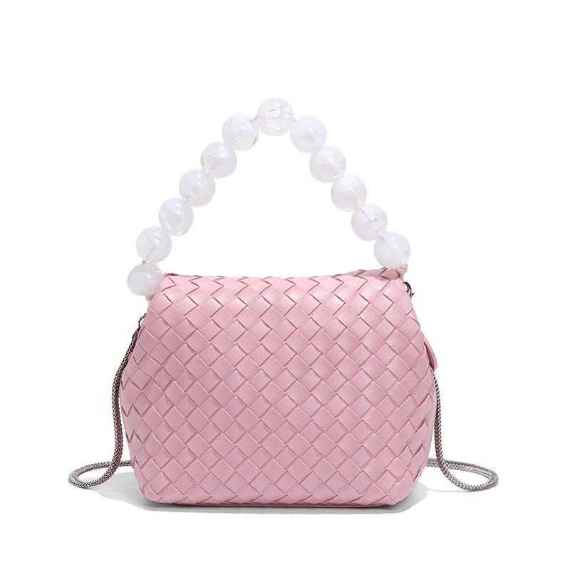 Niche Design Bag, Fresh and Elegant Macaron-colored Artistic Lady, Pearl Handle Lunch Box Bag, Single-shoulder Crossbody Bag