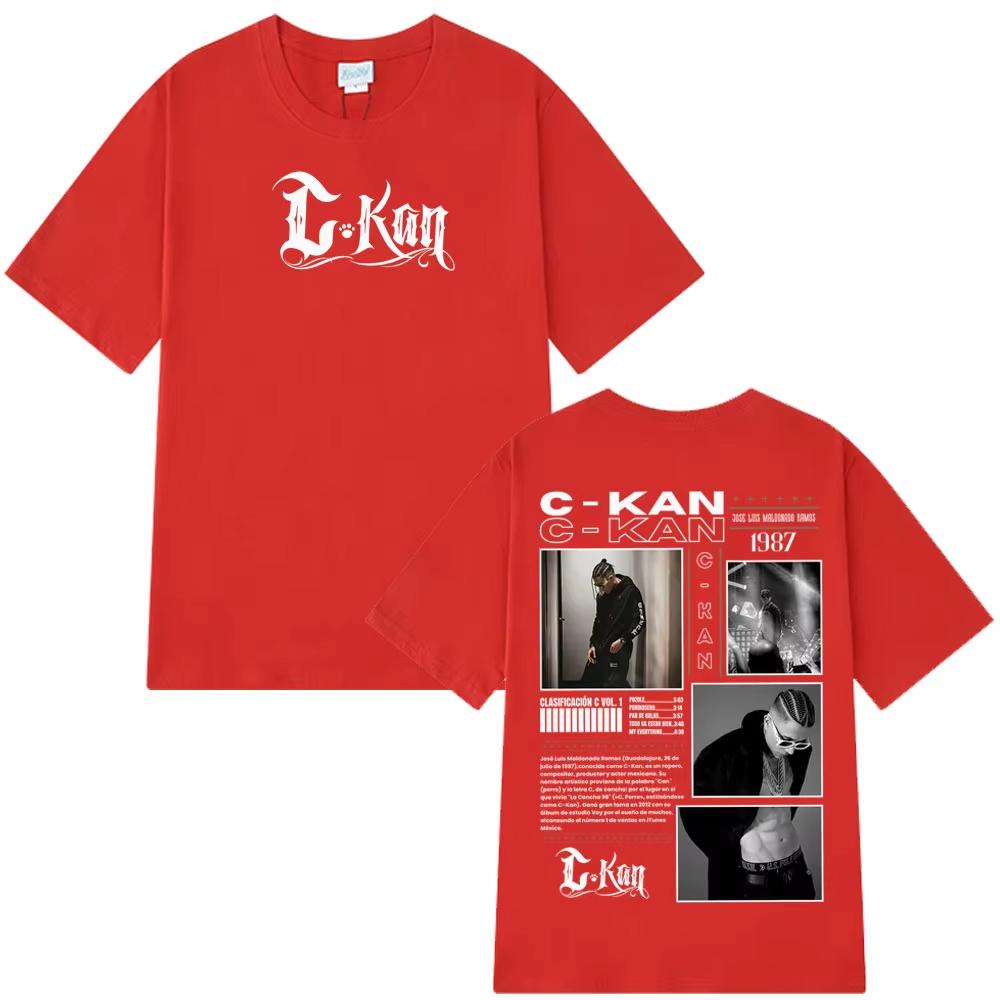 Singer Ckan Tour 2026 album graphics 100Cotton Mens Tshirt Fashion Hip Hop Oversized Retro Unisex Oneck Short Sleeve shirt