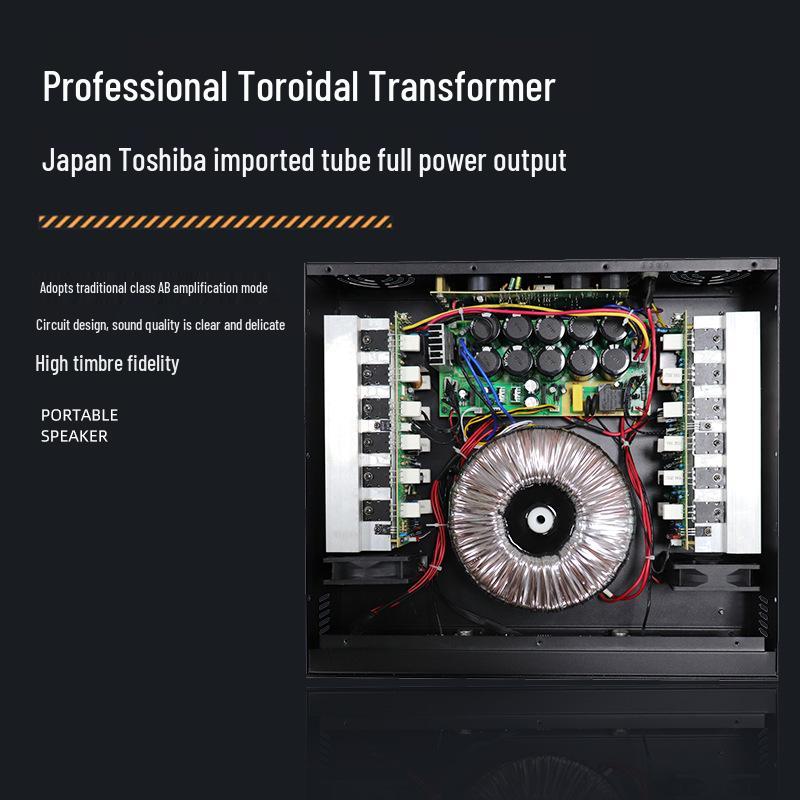 600W*2 High-Power Professional Amplifier for Stage and Conference Room Performance