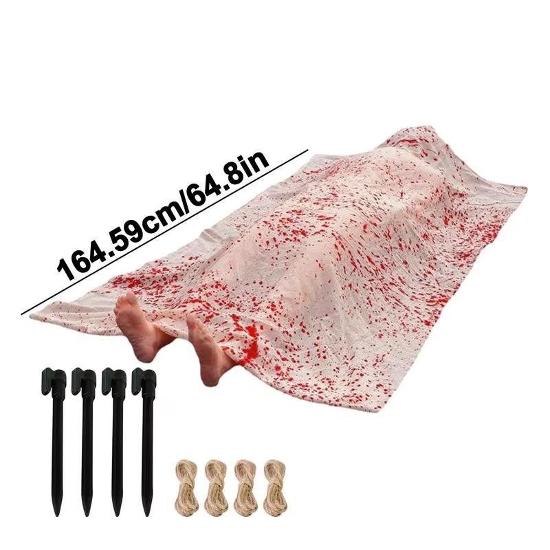 

Реквизит для Хэллоуина Лежащий труп Украшение Труп Реквизит Уличный Ужас Смерть Жертва Украшения Дом с Привидениями Лежащий Ужасающий Труп