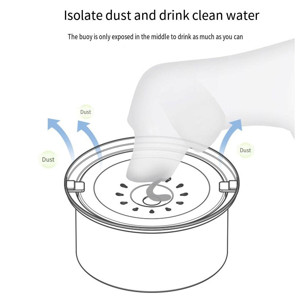 Filter Element Pet Floating Bowl Large-capacity Water Dispenser Upgraded Slow Drinking Feeder  Cat