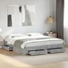 VidaXL Bed Frames with Drawers Concrete Grey 180x200 Cm Engineered Wood, Bed, Storage Bed, Double Bed Frame, Bed 3280366