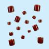 Burgundy Glitter Press-on Short Toenails – Finished Nail Art