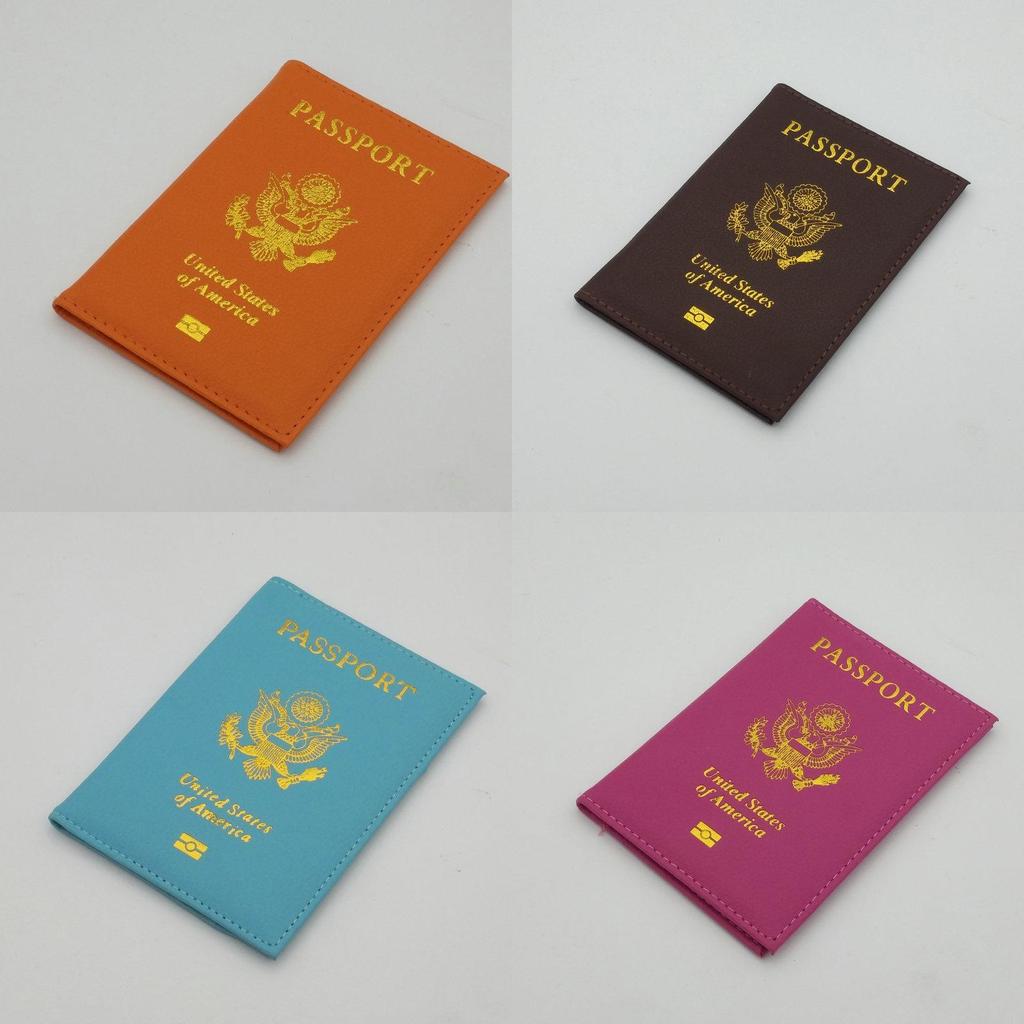 Vibrant Candy Color Passport Travel Organizer Holder Card Case Protector American Cover