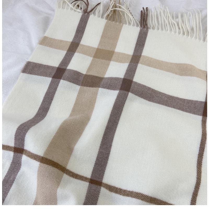 Scarf Women's Winter New Plaid Printing Tassel Imitation Cashmere Scarf Fashion Warm Shawl Scarf