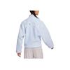 Nike Solid Color Stand Collar Zip Casual Loose Fit Thick Fleece Jacket Women Jacket Purple Blue FV4009-423