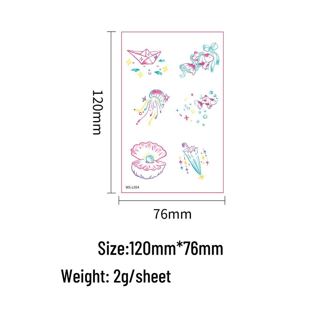 Blue Luminous Tattoo Stickers - Glowing Constellations for Music Festivals & Parties