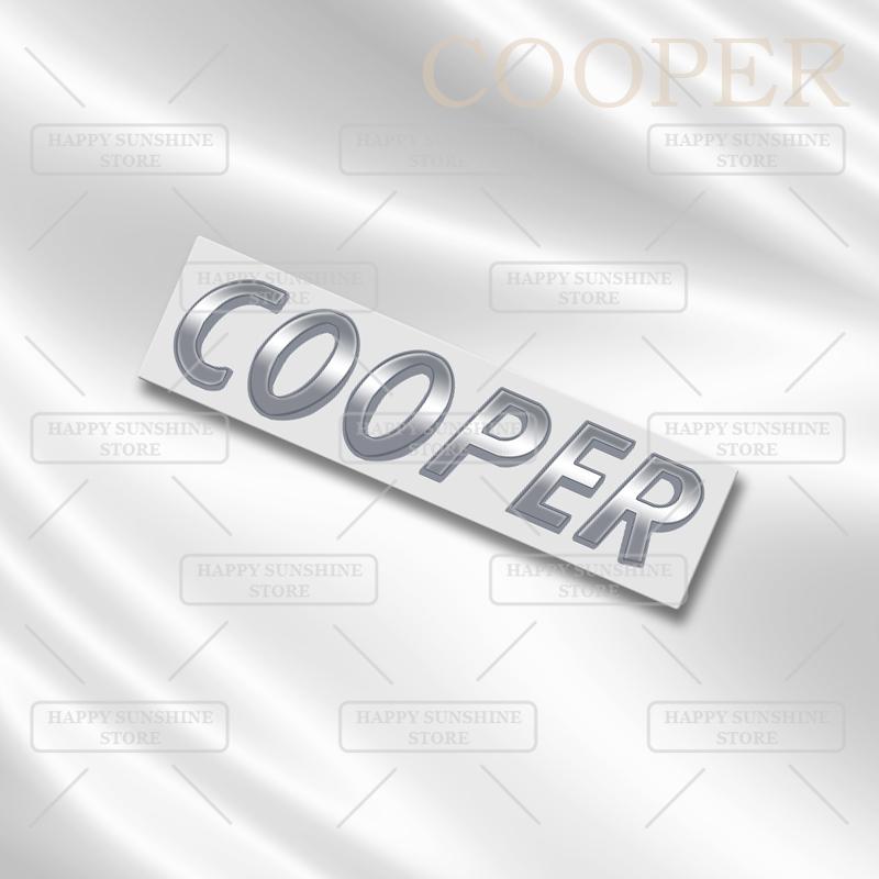 

3D Metal Cooper S D Rear Tailgate Boot Badge Car Sticker Trunk Body For MINI T36 JCW Black Letters Emblem Decoration Accessory