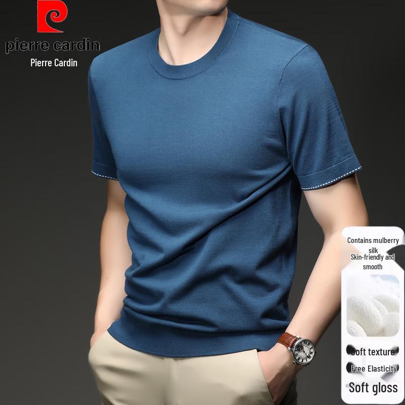 

Pierre Cardin Men s Knitted Round Neck Short Sleeve T-Shirt 56/125