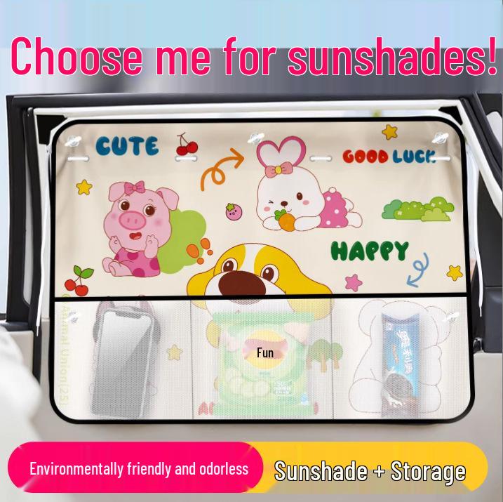 Car Window Sunshade with Suction Cups - Baby & Toddler Privacy and Sun Protection Curtains for Small Vehicles