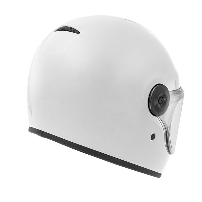 Komine HK-190 Neoretro Full Face Helmet Pearl White L