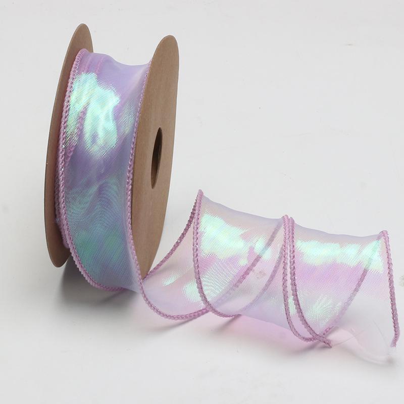 Irisierendes Fischschwanz-Seidengarnband für Geschenk und Bouquet DIY