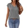 Solid Color V-Neck T-Shirts Made from Colorful for Spring And Summer